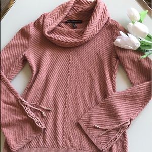 White House Black Market Shimmer Cowl Neck Sweater